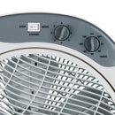 KENDAL - Ventilador Sobremesa Box 12 Pulgadas Blanco Potencia 40W Con Temporizador 3 Velocidades Compacto Y Potente