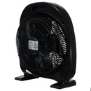 KENDAL - Ventilador Sobremesa Box 12 Pulgadas Negro Potencia 40W Con Temporizador 3 Velocidades Compacto Y Potente