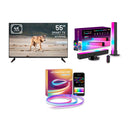 Smart tv Wolff 55" + Barras led RGB + Tira 5m Led RGBIC