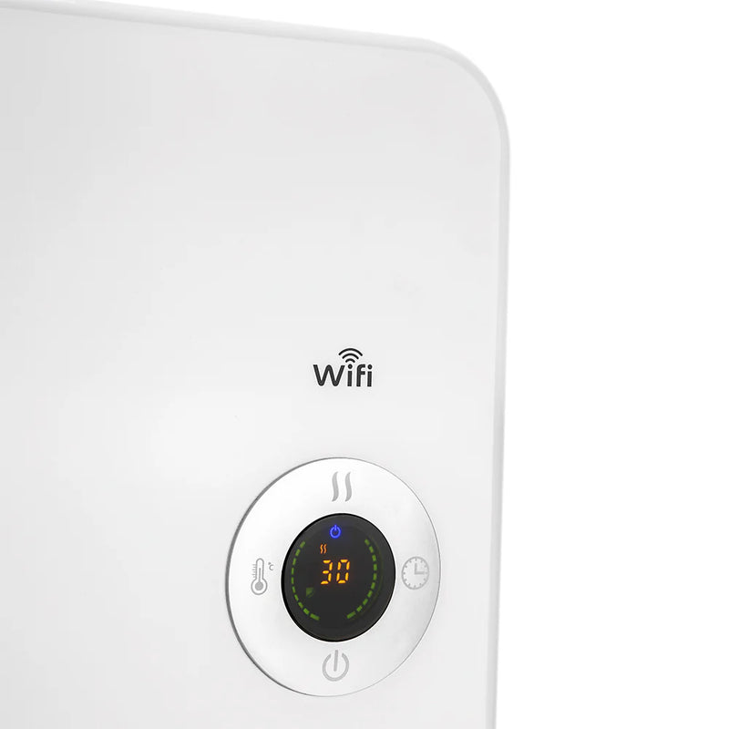 Kendal - Panel Convector Aluminio WIFI Potencia 1500w Cobertura 18m2 Instalación Piso/Muro