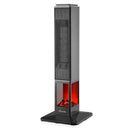 Kendal - Estufa eléctrica Panel Digital Potencia 2000w Cobertura 20m2 Efecto Flama