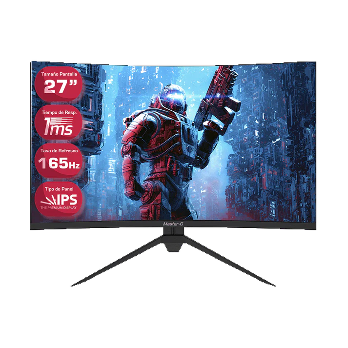 MASTER G - Monitor Gamer Curvo LED 27 Full HD 165hz 1ms