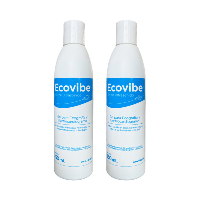 Ecovibe - Gel de Ecografía y Ultrasonido (250 ml.) 2X1  Celeste