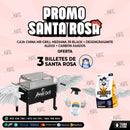 Promo Santa Rosita:Caja China Mediana  Jr Black + Desengrasante Alessi + Carbón Los Asados