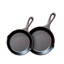 CYBER BRASERO - THM - Sartén de Fierro Chico 16 cm + Sartén de Fierro Mediano 20 cm