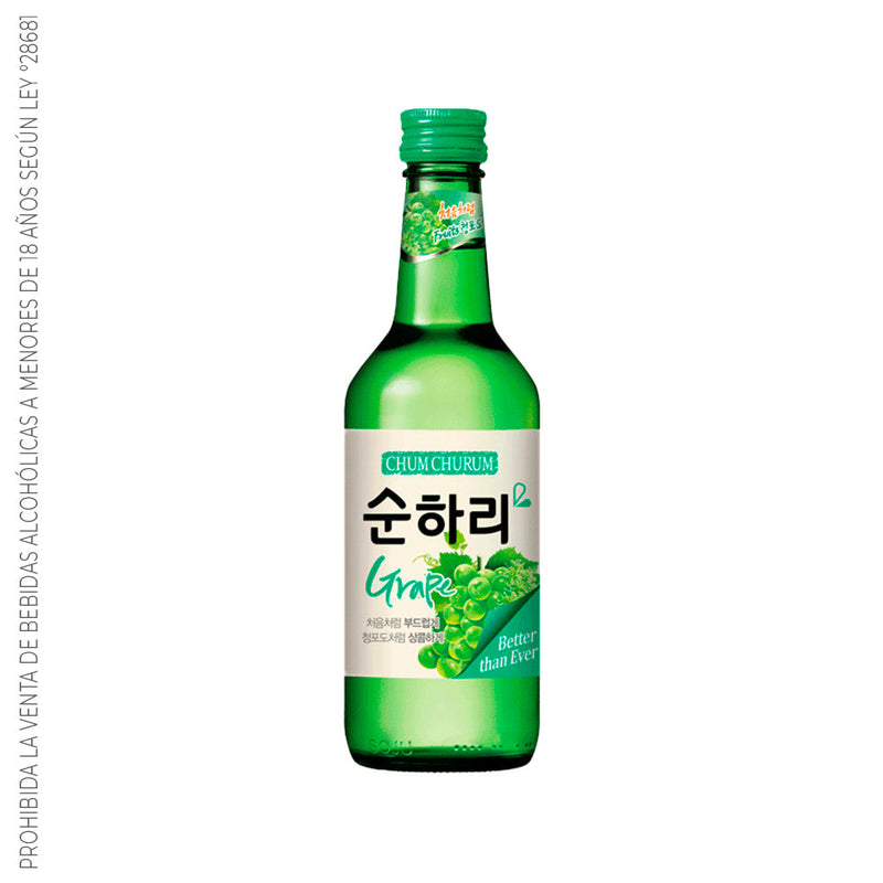 Soju Chum Churum Uva - Licor a base de arroz sabor Uva 12% Alc