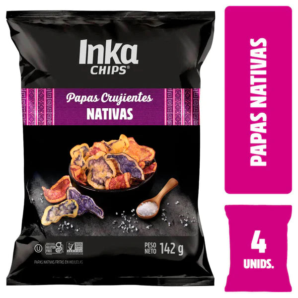 Inka Chips de Papas Crujientes Nativas  - 4 und x 142 gr.