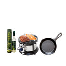 Ofertón Brasero - Quemador Wok 2 en 1 + Sartén de Fierro 25 Cm + Pisco 4 Fundos Italia