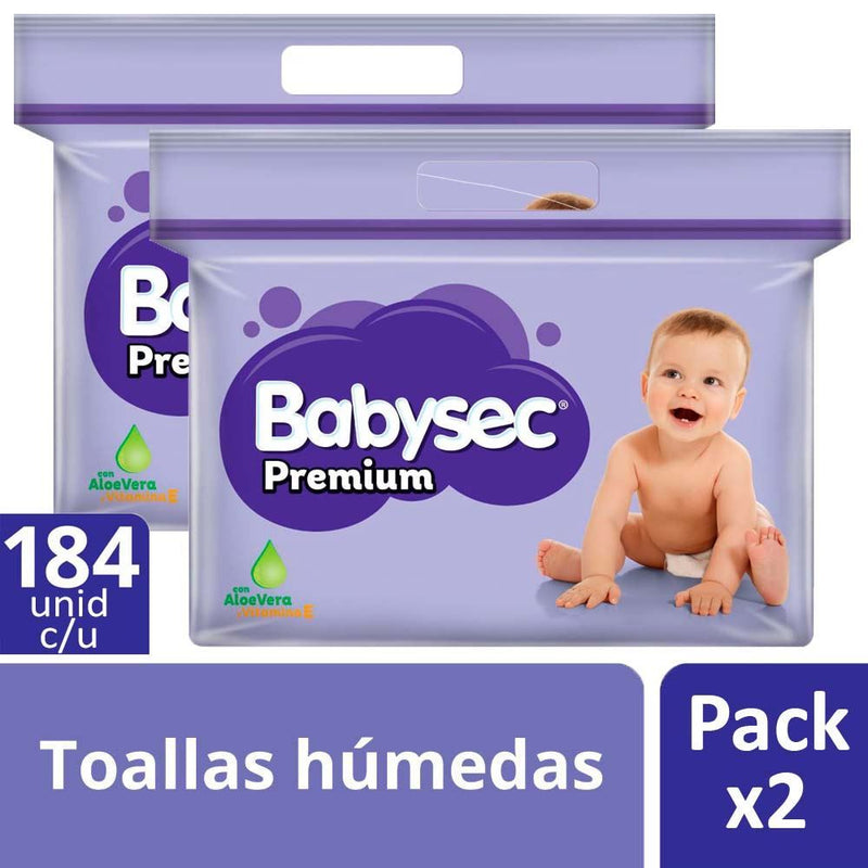Babysec - 2 Pack Toallas Húmedas - Premium 184 un