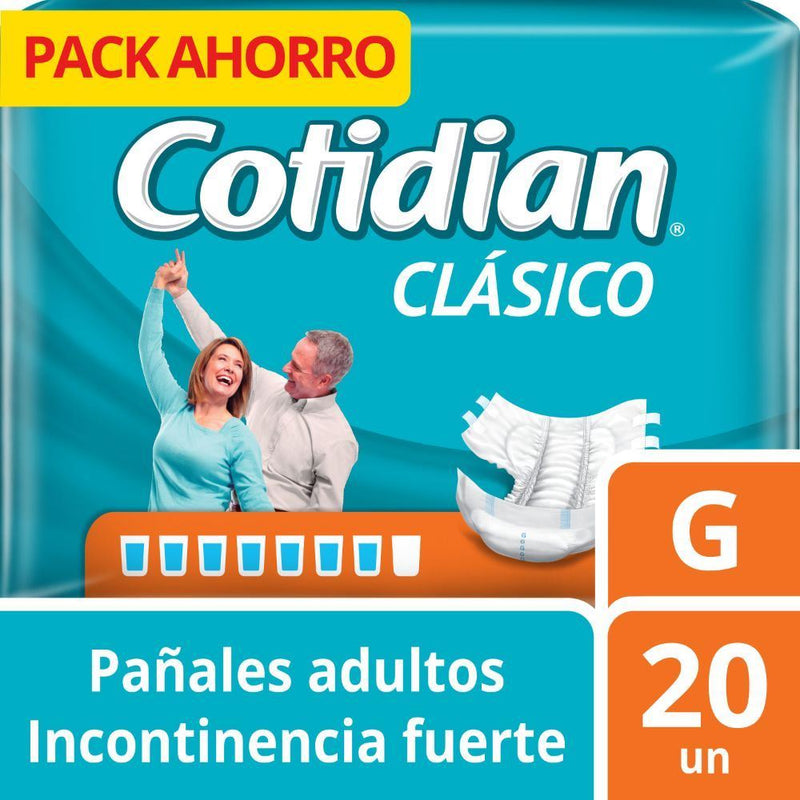 Cotidian - Pañal para adultos Incontinencia Fuerte - 20 un