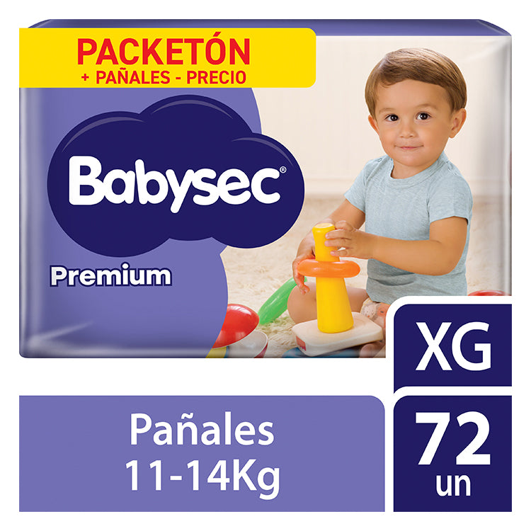 Babysec - Pañales Premium para niños de 11 a 14 kg - 72 un