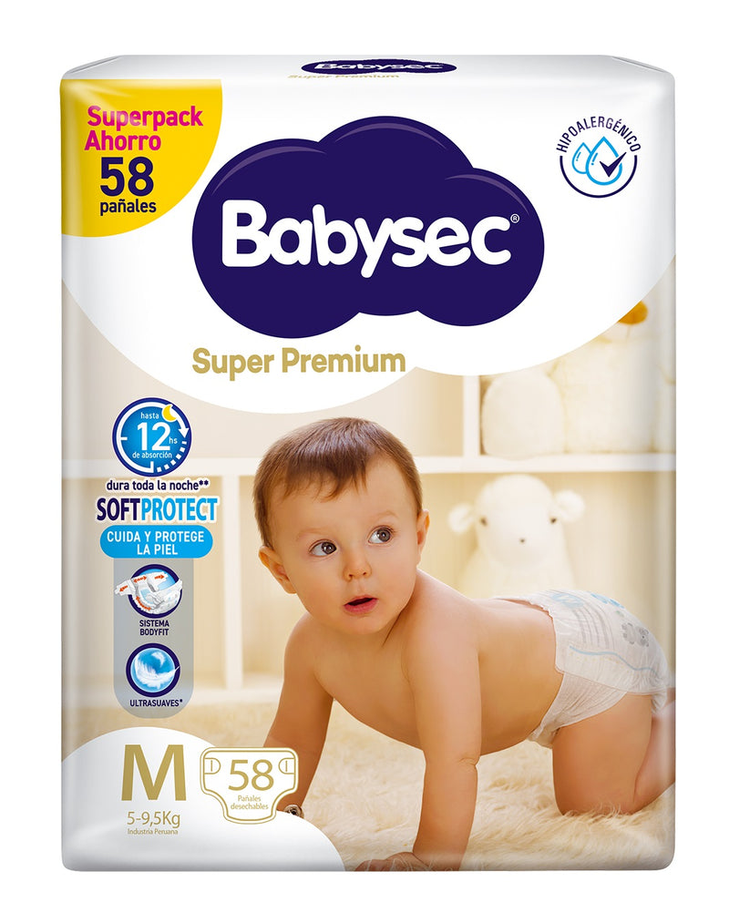 Babysec - Pañal Bebé Super Premium - 58 un M