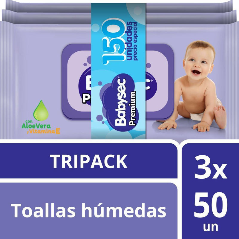 Babysec - 3 Pack Toallas Húmedas - Premium 150 un