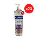 Alessi -  20 Pack Alcohol Gel 70% Antibacterial - 1lt. c/u con Dispensador
