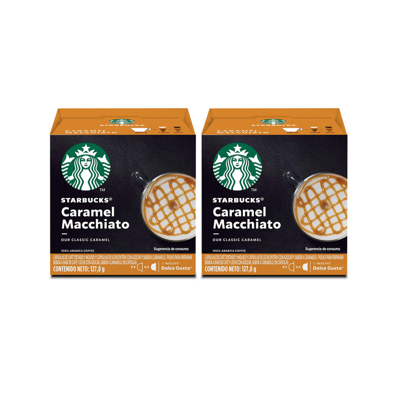 Nescafe Dolce Gusto - 2 Pack Capsulas de Café Starbucks Caramel Machiatto - 16 u.