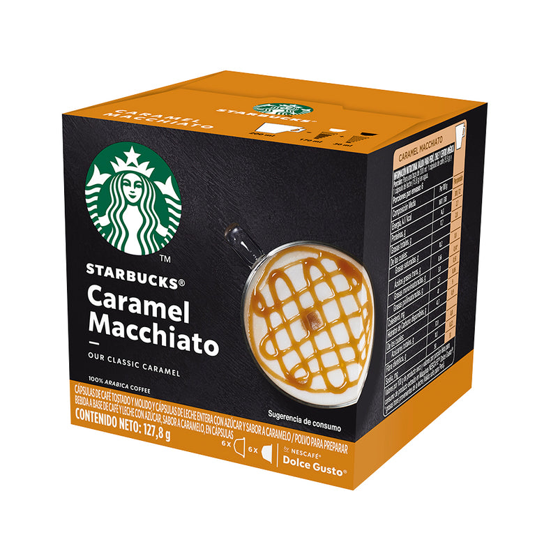 Nescafe Dolce Gusto - Capsulas de Café Starbucks Caramel Machiatto - 16 u.
