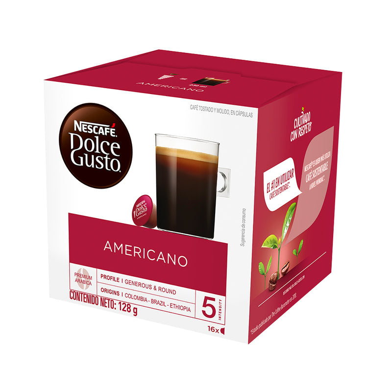 Nescafe Dolce Gusto - Capsulas de café Americano - 16 u.