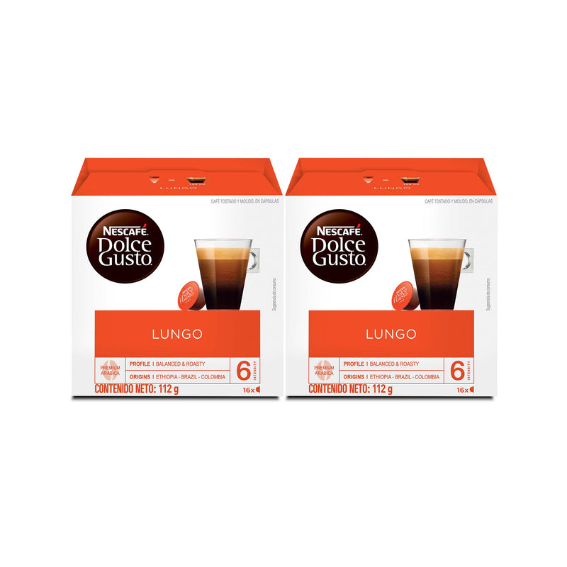 Nescafe Dolce Gusto - 2pack - Capsulas de café Lungo - 16 u.