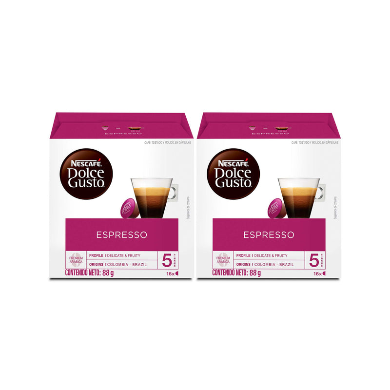 Nescafe Dolce Gusto - 2 Pack Capsulas de Café Espresso - 16 u.