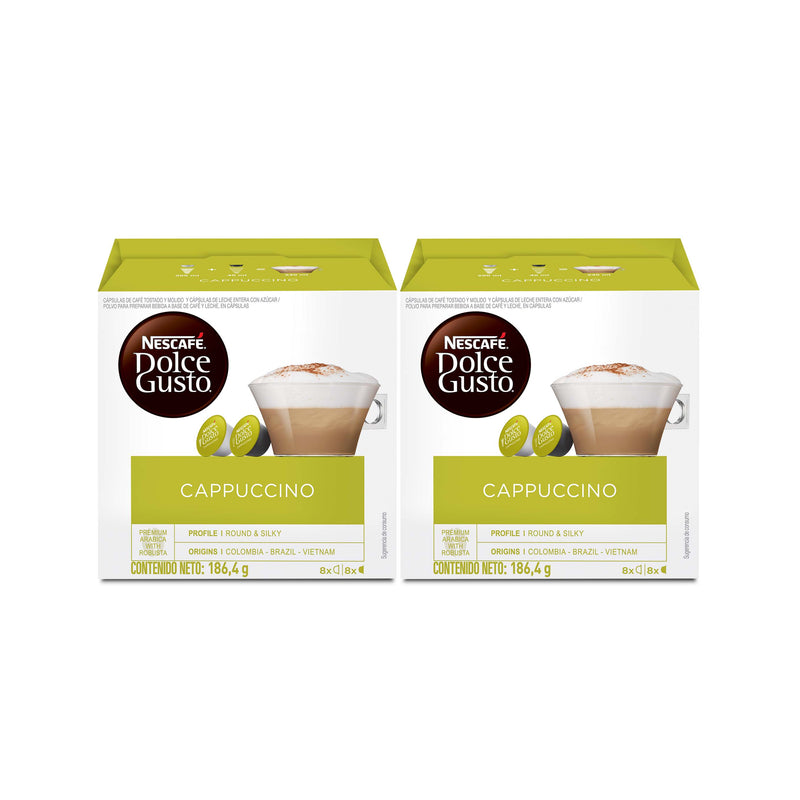 Nescafe Dolce Gusto - 2 Pack Capsulas de café Cappuccino - 16 u.