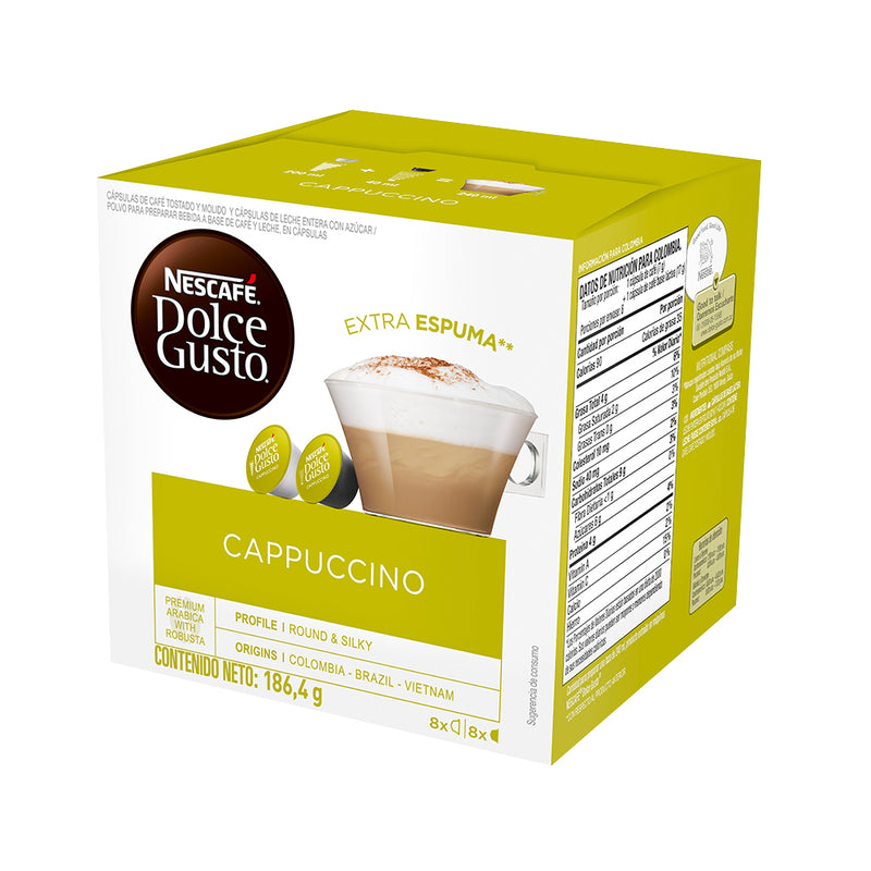 Nescafe Dolce Gusto - Capsulas de café Cappuccino - 16 u.