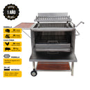 Mr. Grill Parrilla Argentina Deluxe + Caja China Acero Inoxidable