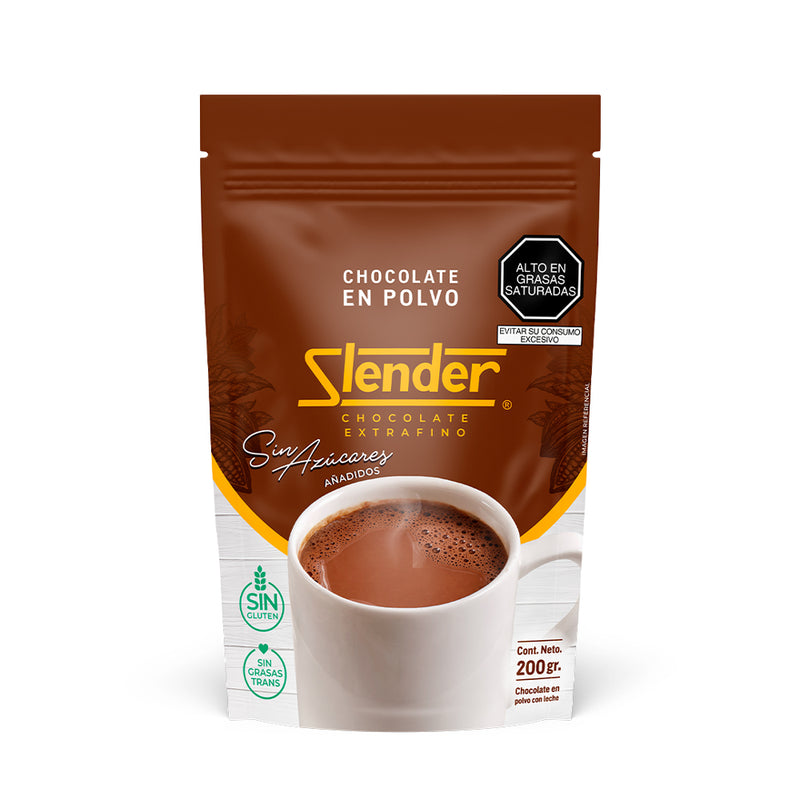 Slender - Chocolate en Polvo 200gr sin azúcar