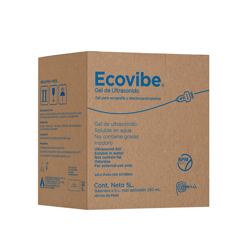Ecovibe - Gel de Ecografía y Ultrasonido (5 Lt.) Celeste