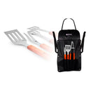 Facusa - Mandil Parrillero + Utensilios de Acero Inoxidable