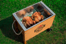 Meat Master - Caja China Galvanizada Chica+ Parrillas de Varillas Inox + Desengrasante Alessi 650 ml + 2kg carbon vegetal